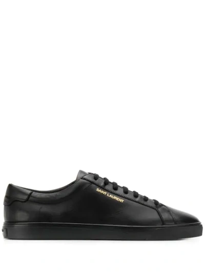 Saint Laurent Andy Black Leather Sneakers