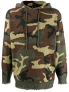 R13 CAMOUFLAGE HOODED JUMPER