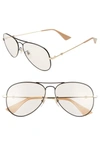 GUCCI 60MM AVIATOR SUNGLASSES,GG0515S004