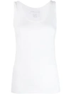 Majestic Scoop Neck Cotton Tank Top In White