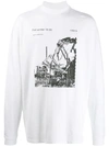 OFF-WHITE PRINTED TURTLE NECK SWEATSHIRT