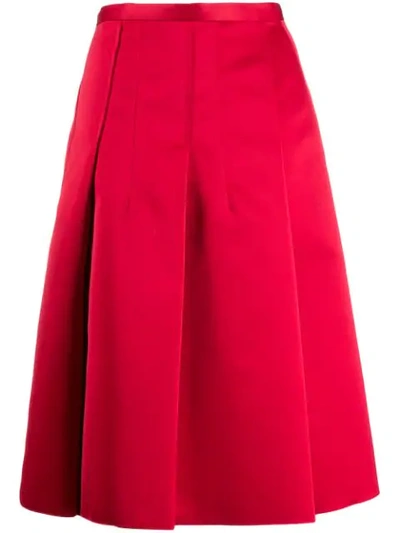 N°21 A-line Pleated Skirt In Red