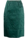 N°21 CRINKLED EFFECT PENCIL SKIRT