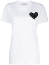 VALENTINO HEART EMBROIDERY T-SHIRT