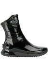 BALMAIN LOGO EMBOSSED ANKLE BOOTS