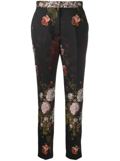 Dolce & Gabbana High-waisted Baroque Floral Jacquard Trousers In Black
