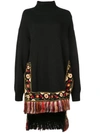 OSCAR DE LA RENTA PULLOVER MIT BESTICKTEM SAUM