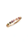 ANZIE ANZI CLEO RAINBOW ETERNITY BAND RING,4125MQ7