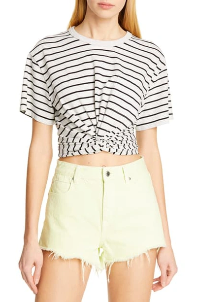 Alexander Wang T High Twist Striped Pocket Tee In Multi