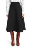 MARC JACOBS COMPACT CREPE WOOL BLEND A-LINE SKIRT,W2190244