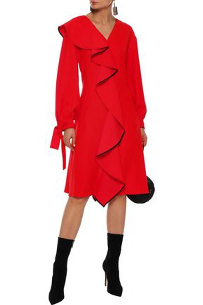 Adeam Woman Ruffled Cady Dress Tomato Red