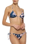 ADRIANA DEGREAS PRINTED TRIANGLE BIKINI,3074457345620496740