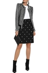 BALMAIN BALMAIN WOMAN CHAIN-TRIMMED EMBELLISHED TWEED JACKET BLACK,3074457345620123373