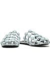 Alexander Wang Amelia Studded Denim Slippers In Light Denim