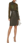 ALTUZARRA LEATHER PENCIL SKIRT,3074457345620363764