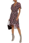 ANNA SUI BELTED FLORAL-PRINT SILK-CHIFFON DRESS,3074457345620730492