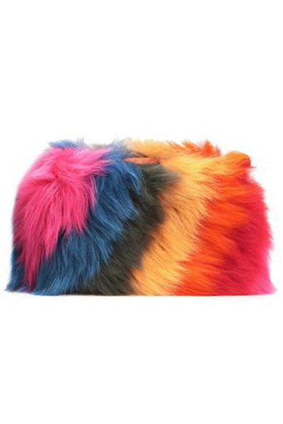 Anya Hindmarch Woman Leather-trimmed Shearling Pouch Multicolor