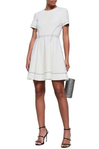 Cinq À Sept Woman Bryce Flared Cady Mini Dress Ivory