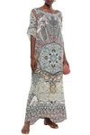 CAMILLA SOUL SISTERS CRYSTAL-EMBELLISHED PRINTED SILK CREPE DE CHINE COVERUP,3074457345621056213