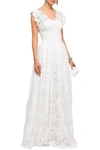 DOLCE & GABBANA DOLCE & GABBANA WOMAN PLEATED COTTON-BLEND CORDED LACE GOWN IVORY,3074457345620533860