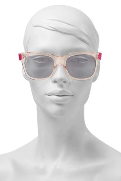 Christopher Kane Woman Square-frame Acetate Sunglasses Pastel Pink