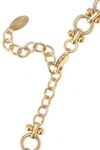 ELIZABETH COLE 24-KARAT GOLD-PLATED, CRYSTAL AND FAUX PEARL CHOKER,3074457345620408129