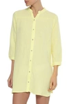 EBERJEY LUCIA COTTON-SEERSUCKER NIGHTDRESS,3074457345620548697