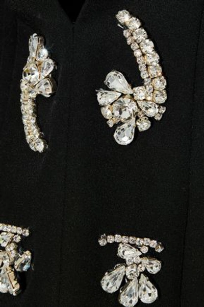 Emilio Pucci Woman Crystal-embellished Silk Crepe De Chine Blouse Black