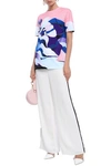 EMILIO PUCCI EMILIO PUCCI WOMAN PRINTED COTTON-JERSEY T-SHIRT BABY PINK,3074457345620805764