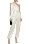 HANEY EMERSON ONE-SHOULDER HAMMERED SILK-SATIN JUMPSUIT,3074457345620844189