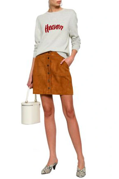 Frame Woman Suede Mini Skirt Camel