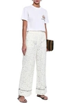 GANNI JEROME CORDED LACE WIDE-LEG trousers,3074457345620110839