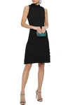 GIAMBATTISTA VALLI TIERED GATHERED STRETCH-KNIT DRESS,3074457345620454698