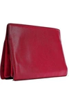 GIVENCHY GIVENCHY WOMAN GV WASHED-LEATHER CLUTCH CRIMSON,3074457345620613268