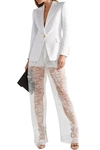 GIVENCHY CHANTILLY LACE WIDE-LEG PANTS,3074457345620802682