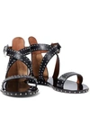 GIVENCHY GIVENCHY WOMAN STUDDED LEATHER SANDALS BLACK,3074457345619852350