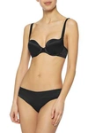 ID SARRIERI FLEUR SILK-BLEND SATIN PUSH-UP BRA,3074457345621998143