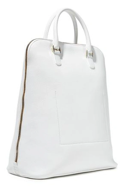 Jil Sander Woman Textured-leather Tote White