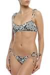 LISA MARIE FERNANDEZ LISA MARIE FERNANDEZ WOMAN NICOLE FLORAL-PRINT BIKINI BLACK,3074457345620822019