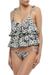 LISA MARIE FERNANDEZ TIERED FLORAL-PRINT BIKINI,3074457345620822015