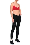 LIVE THE PROCESS LIVE THE PROCESS WOMAN WRAP-EFFECT STRETCH SPORTS BRA RED,3074457345620026140