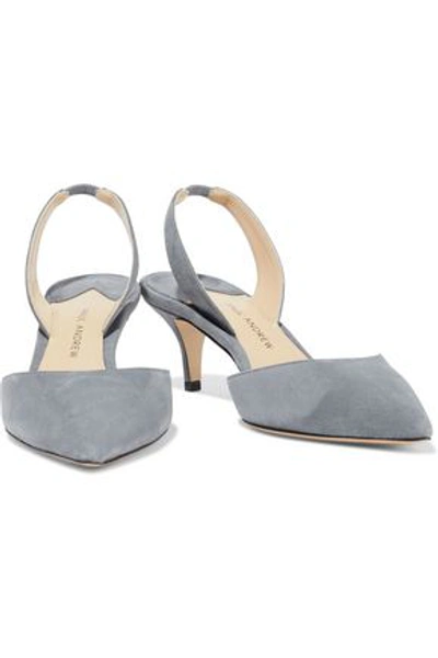 Paul Andrew Woman Suede Slingback Pumps Gray