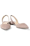 PAUL ANDREW SUEDE SLINGBACK POINT-TOE FLATS,3074457345620697585