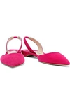 PAUL ANDREW SUEDE SLINGBACK POINT-TOE FLATS,3074457345620680883