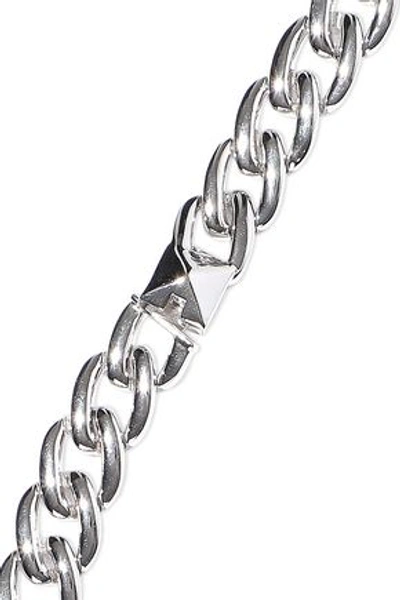 Noir Jewelry Chain Gang Rhodium-plated Crystal Choker In Silver