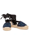 OSCAR DE LA RENTA ADRIANA EMBELLISHED SATIN ESPADRILLES,3074457345617767053