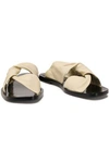 PROENZA SCHOULER SOLANIL KNOTTED LEATHER SLIDES,3074457345620325745