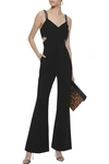 Rachel Zoe Bettina Cutout Chain-embellished Twill Jumpsuit In Black