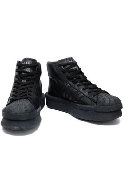 Adidas Originals Rick Owens X Adidas Woman Mastodon Pro Leather High-top Sneakers Black