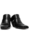 RICK OWENS RICK OWENS WOMAN LAZARUS CUTOUT LEATHER WEDGE SANDALS BLACK,3074457345620104598